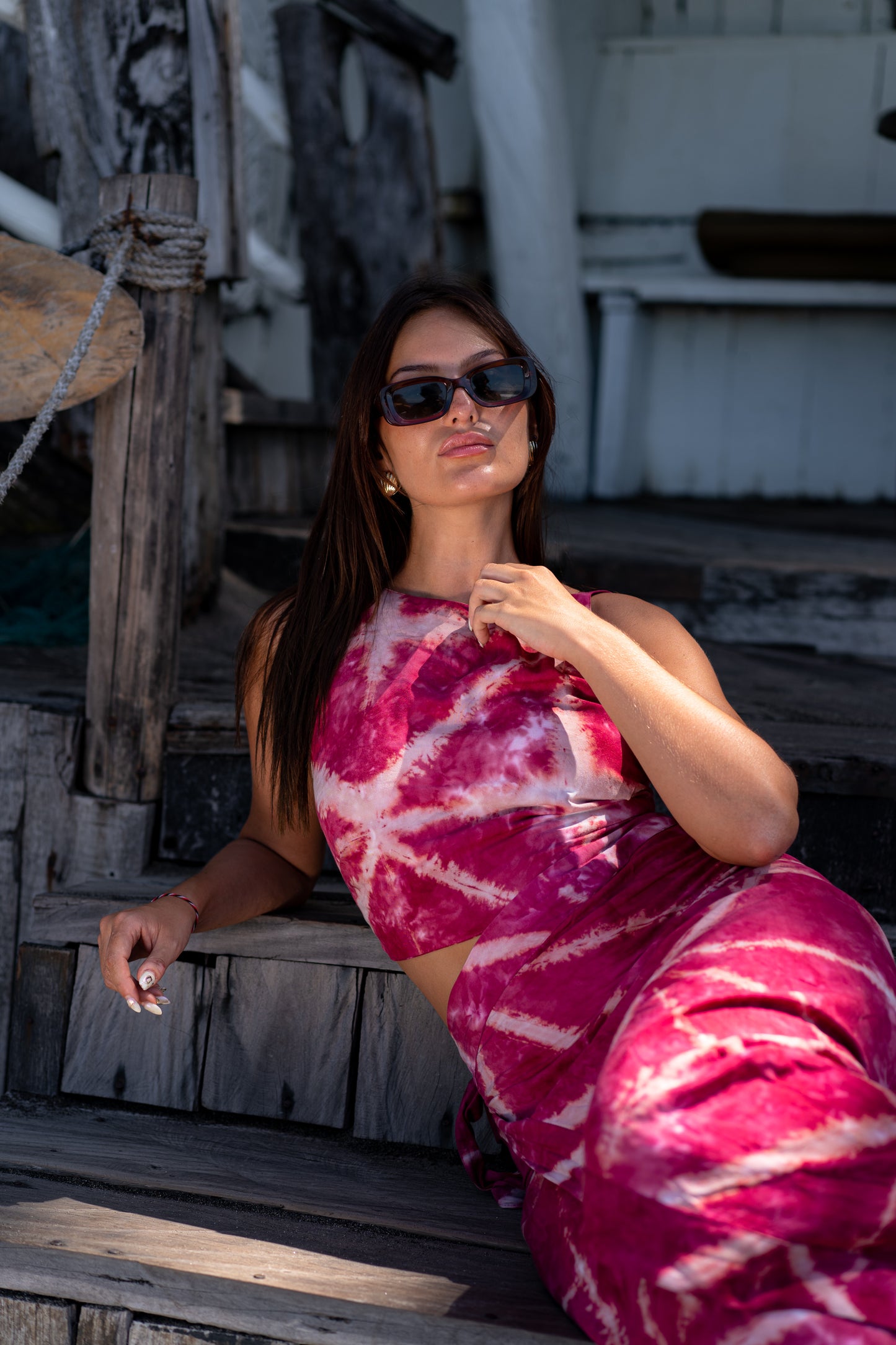 Heaven Tie Top - Kaleidoscope Print