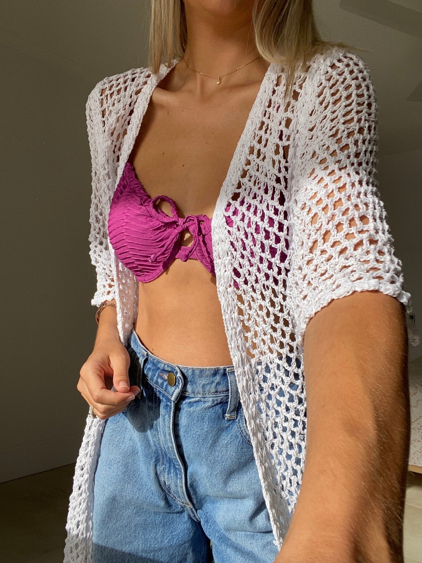 Hawaiian Crochet Fringe Cover Up - MOSS The Label Kimonos