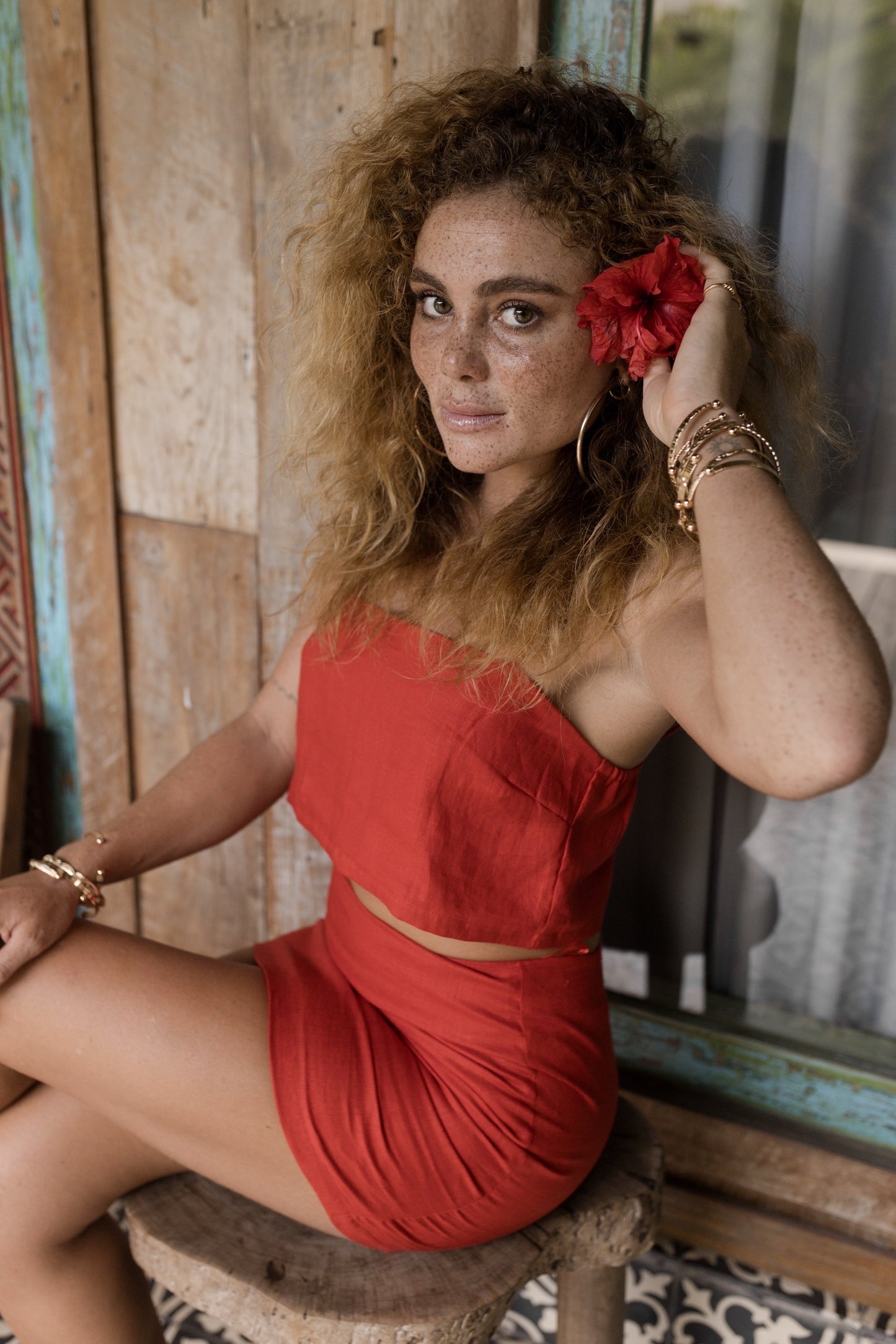 Harper Skirt - Red